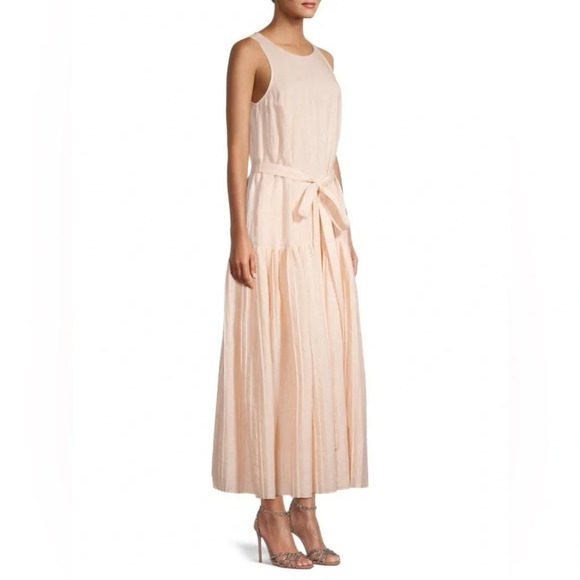 Rebecca Taylor Belted Drop-Waist Sleeveless Maxi Dress, size Large - Picture 2 of 13